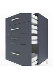 Hyperion Komodin 4 Çekmeceli 60x44x96 Antrasit-Antrasit