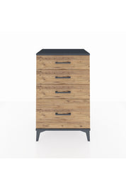 Hyperion Komodin 4 Çekmeceli 60x44x96 Antrasit-Çam
