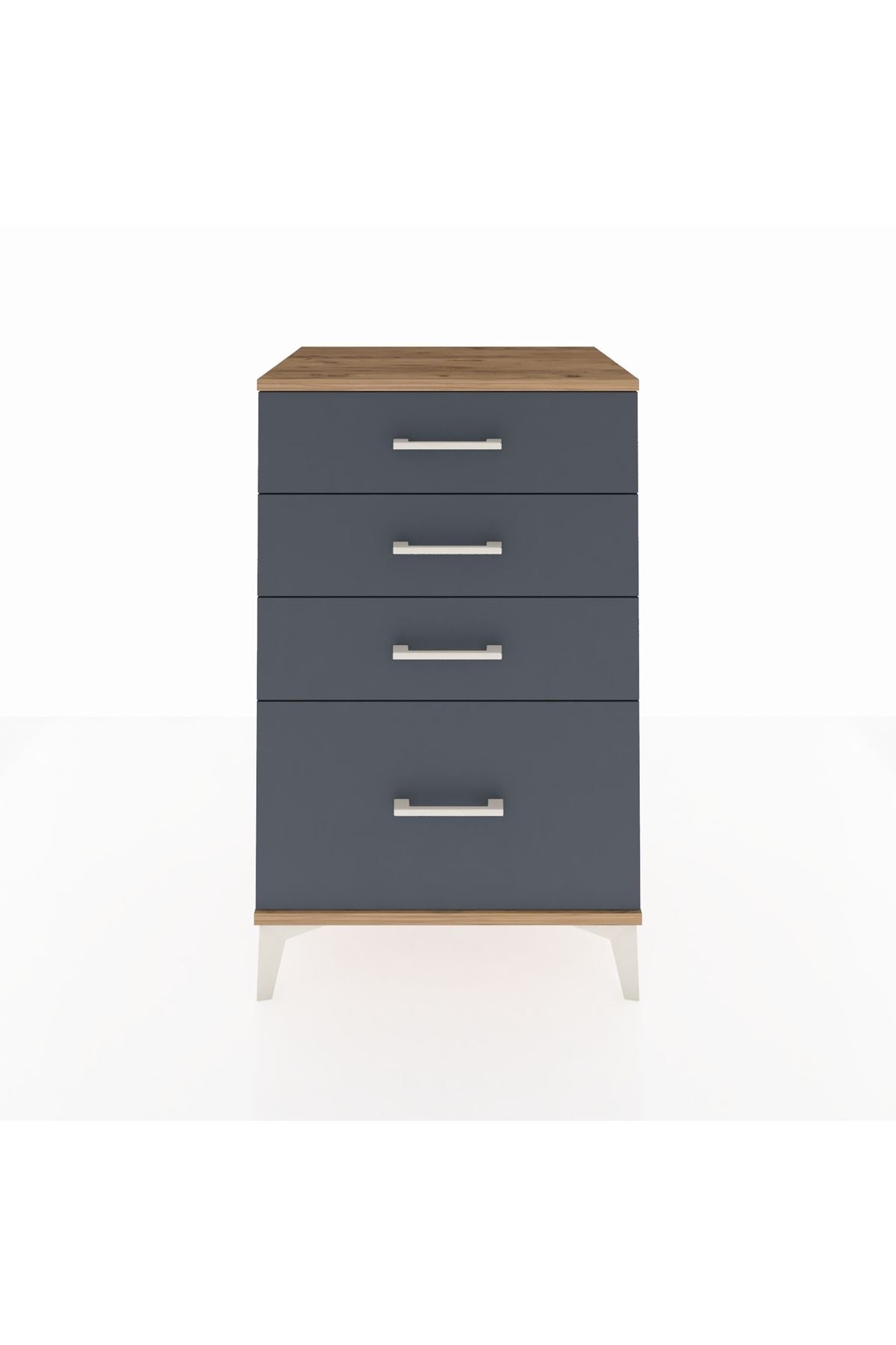 Hyperion Komodin 4 Çekmeceli 60x44x96 Çam-Antrasit