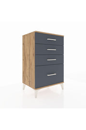 Hyperion Komodin 4 Çekmeceli 60x44x96 Çam-Antrasit