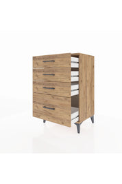 Hyperion Komodin 4 Çekmeceli 60x44x96 Çam-Çam