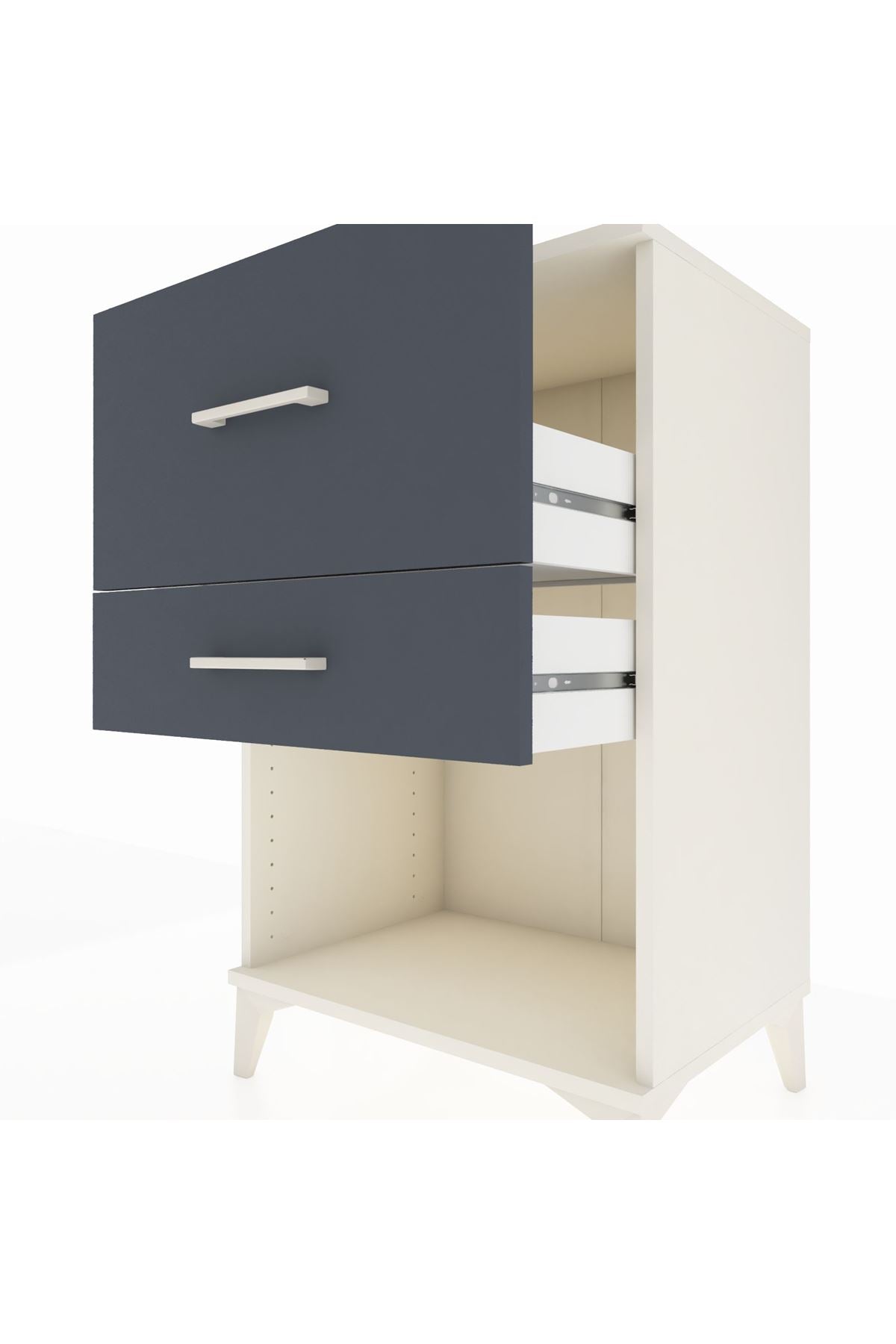 Hyperion Komodin 2 Çekmeceli 60x44x96 Aytaşı-Antrasit