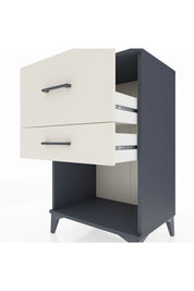 Hyperion Komodin 2 Çekmeceli 60x44x96 Antrasit-Aytaşı