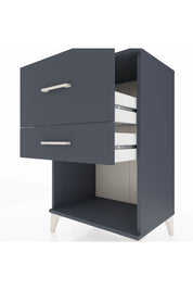 Hyperion Komodin 2 Çekmeceli 60x44x96 Antrasit-Antrasit