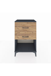 Hyperion Komodin 2 Çekmeceli 60x44x96 Antrasit-Çam