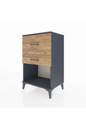 Hyperion Komodin 2 Çekmeceli 60x44x96 Antrasit-Çam