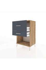 Hyperion Komodin 2 Çekmeceli 60x44x96 Çam-Antrasit