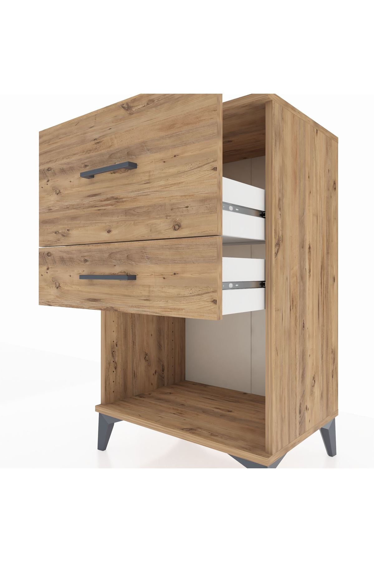 Hyperion Komodin 2 Çekmeceli 60x44x96 Çam-Çam