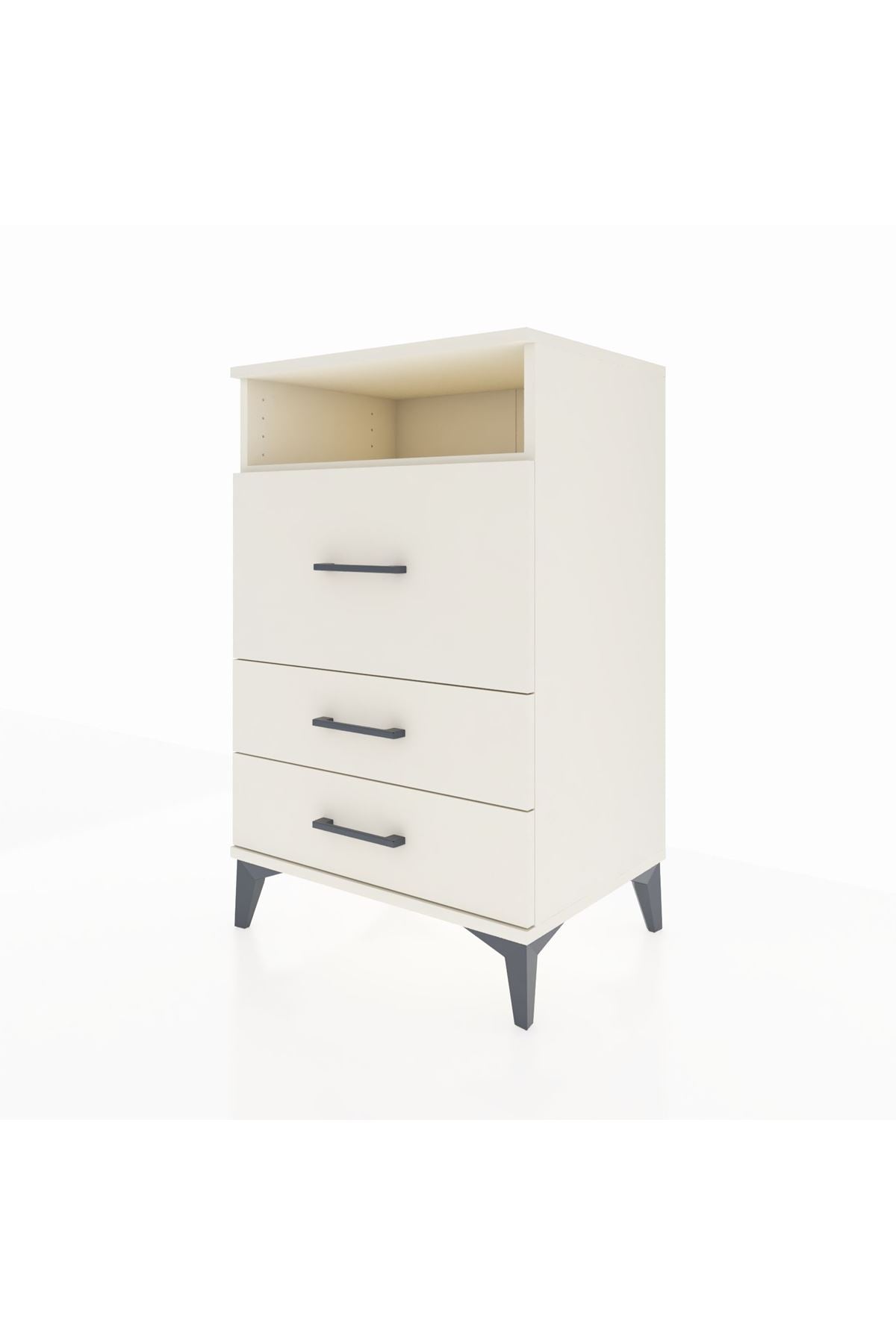 Hyperion Komodin Tek Raflı 3 Çekmeceli 60x44x96 Aytaşı-Aytaşı
