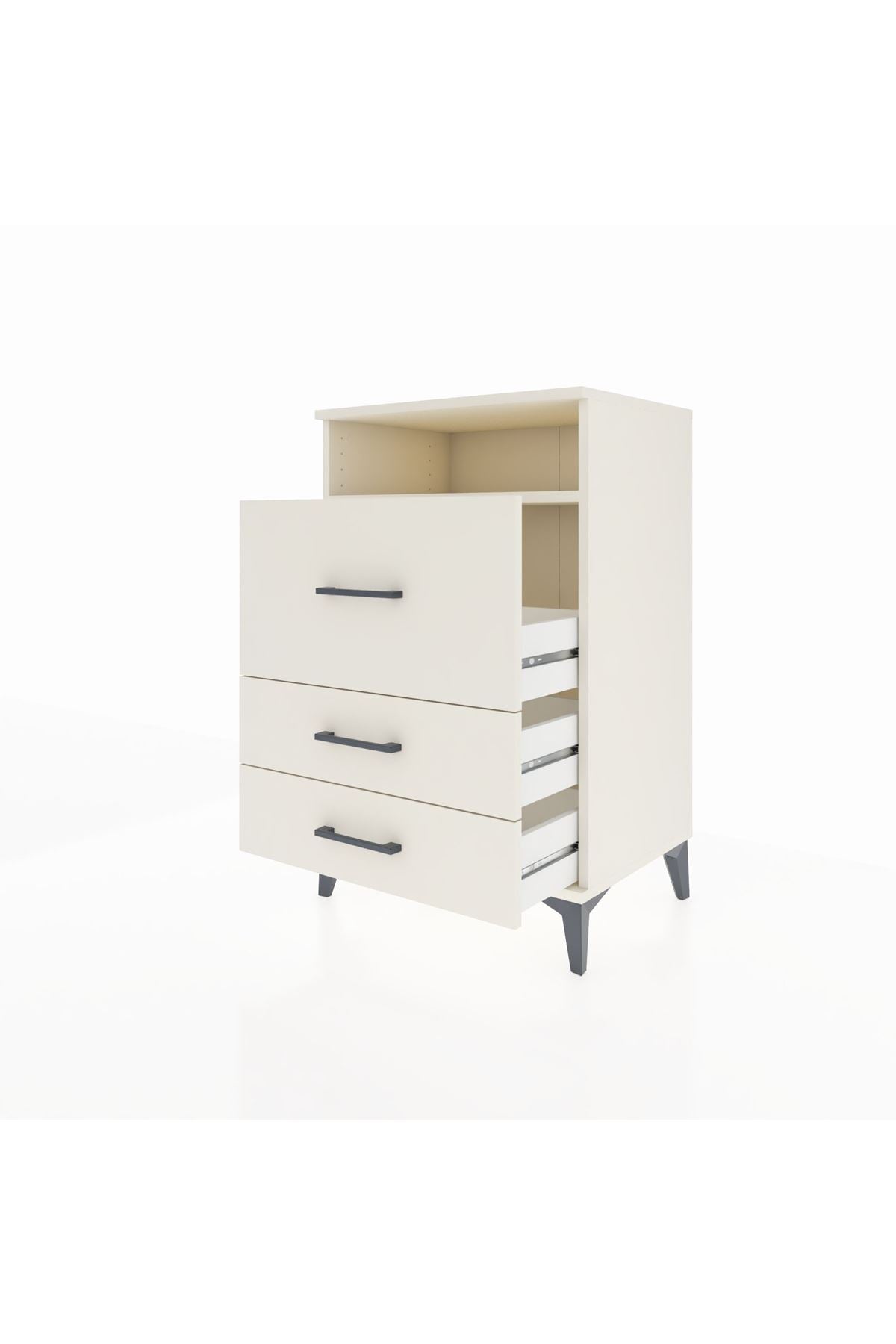 Hyperion Komodin Tek Raflı 3 Çekmeceli 60x44x96 - S47M009V1B