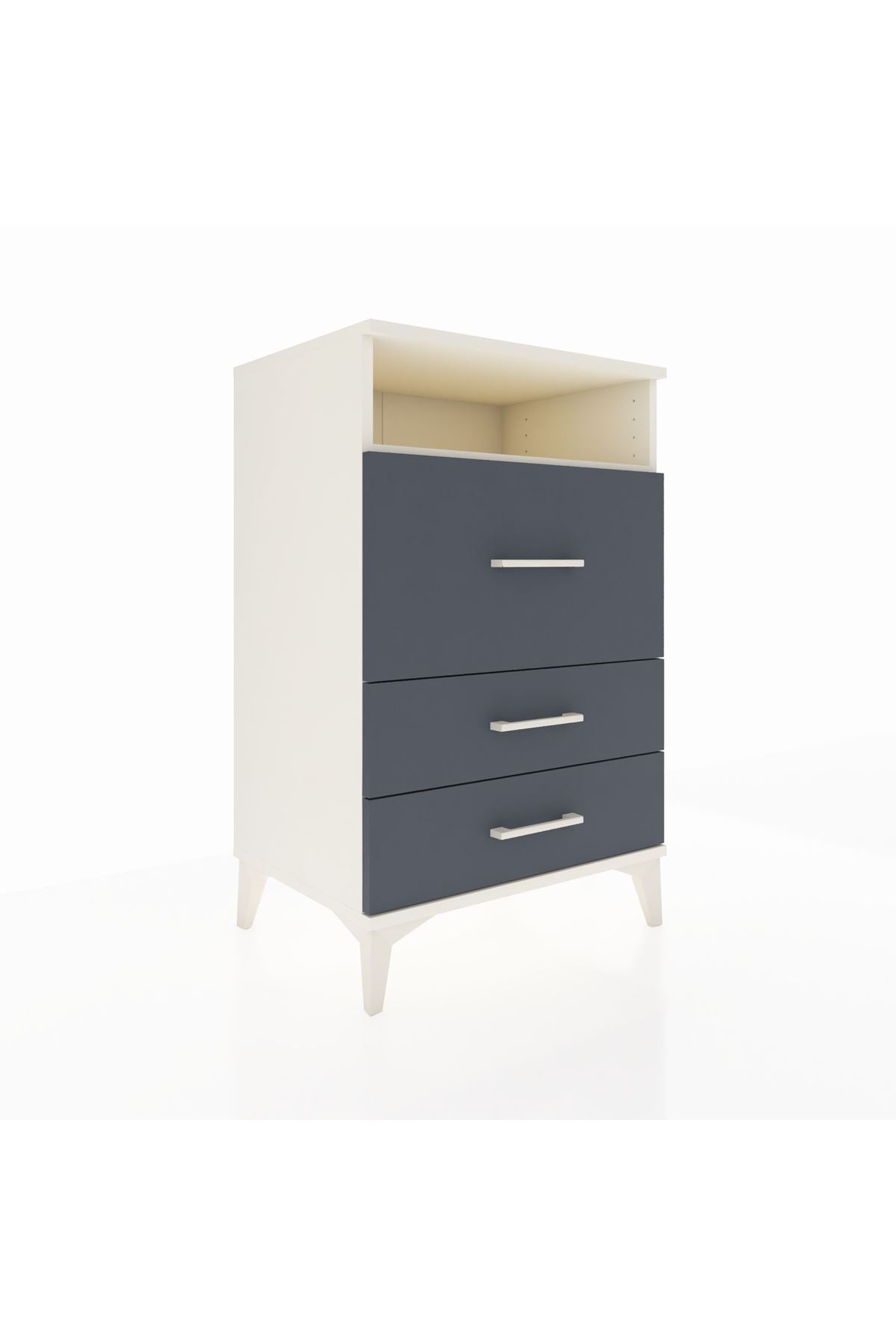 Hyperion Komodin Tek Raflı 3 Çekmeceli 60x44x96 - S47M009V2B
