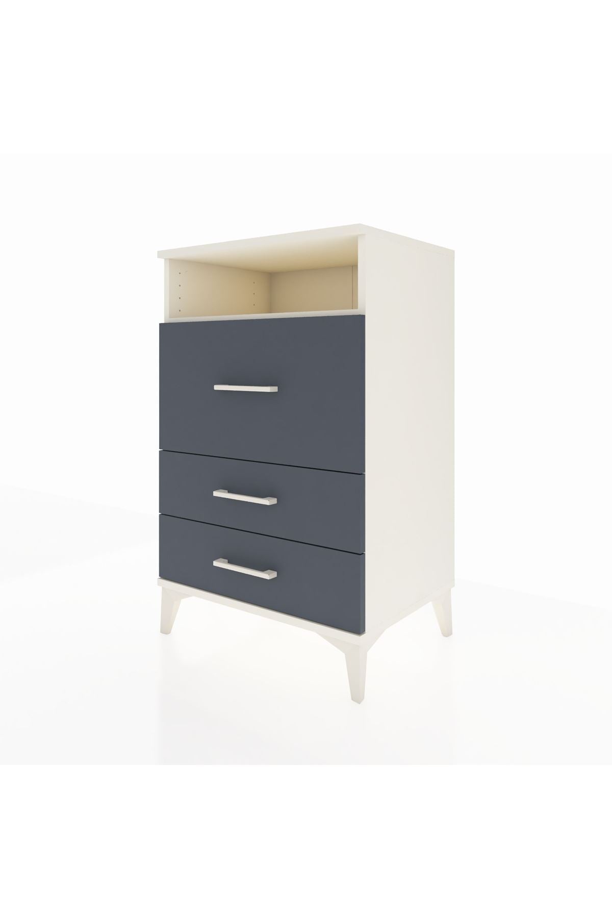 Hyperion Komodin Tek Raflı 3 Çekmeceli 60x44x96 - S47M009V2B