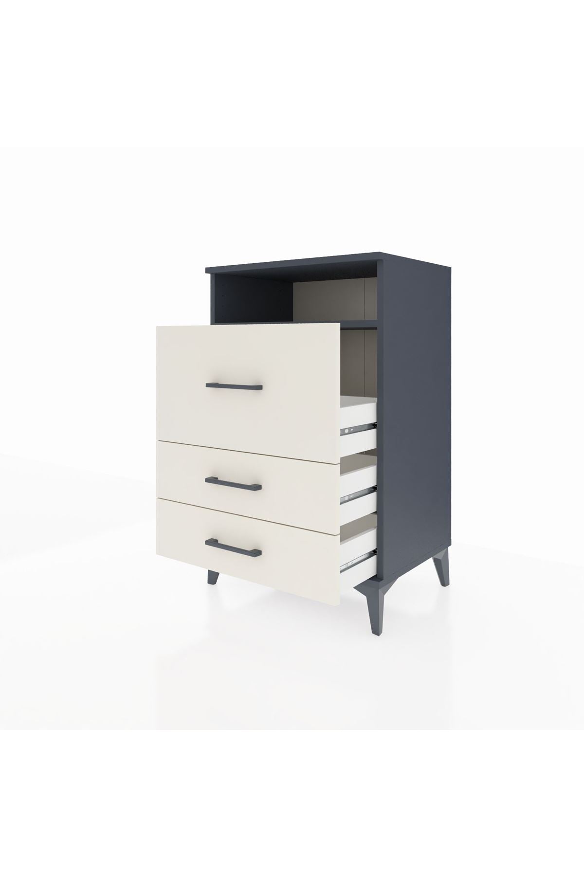 Hyperion Komodin Tek Raflı 3 Çekmeceli 60x44x96 - S47M009V4B