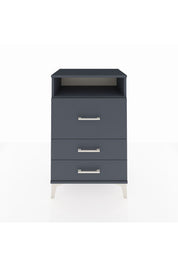 Hyperion Komodin Tek Raflı 3 Çekmeceli 60x44x96 Antrasit-Antrasit
