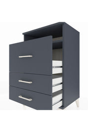 Hyperion Komodin Tek Raflı 3 Çekmeceli 60x44x96 Antrasit-Antrasit
