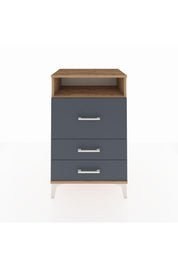 Hyperion Komodin Tek Raflı 3 Çekmeceli 60x44x96 Çam-Antrasit