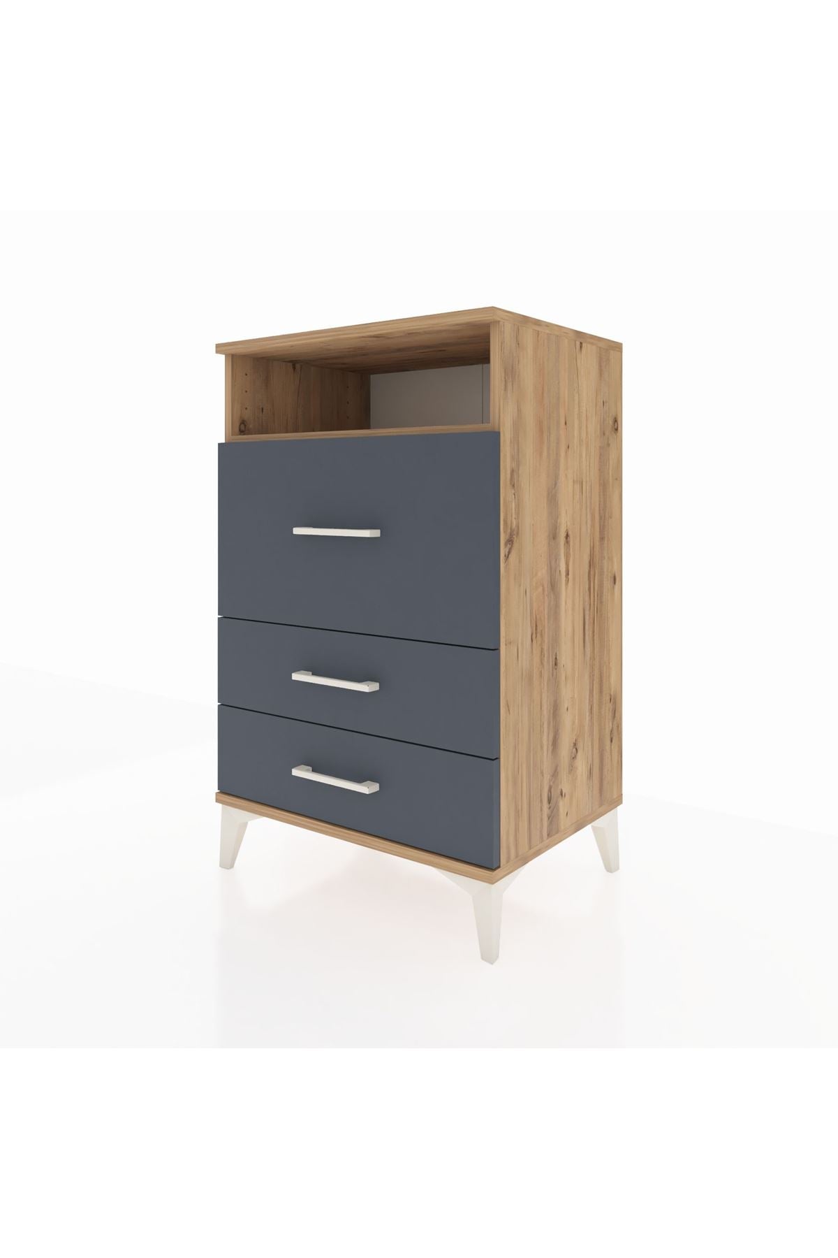 Hyperion Komodin Tek Raflı 3 Çekmeceli 60x44x96 - S47M009V8B