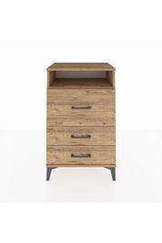 Hyperion Komodin Tek Raflı 3 Çekmeceli 60x44x96 Çam-Çam