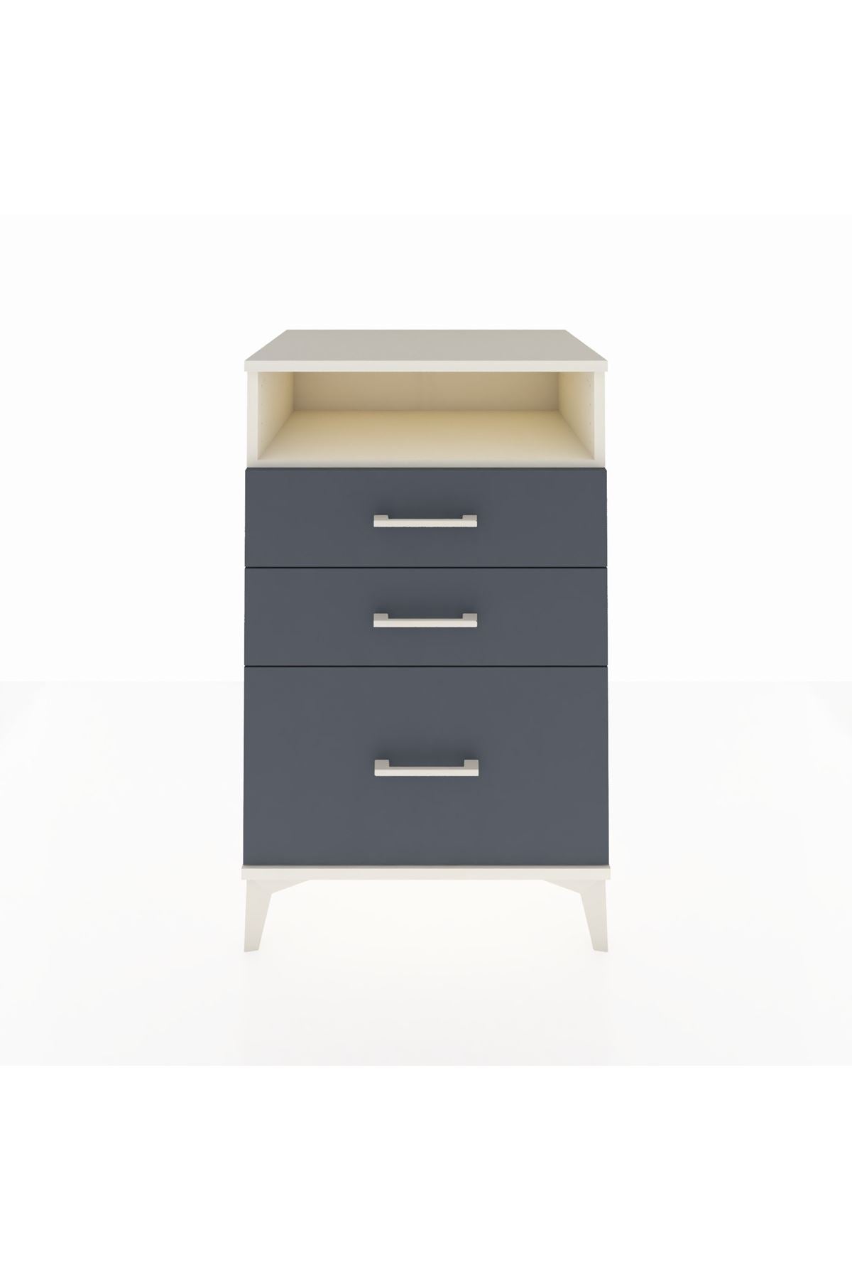 Hyperion Komodin Tek Raflı 3 Çekmeceli 60x44x96 Aytaşı-Antrasit