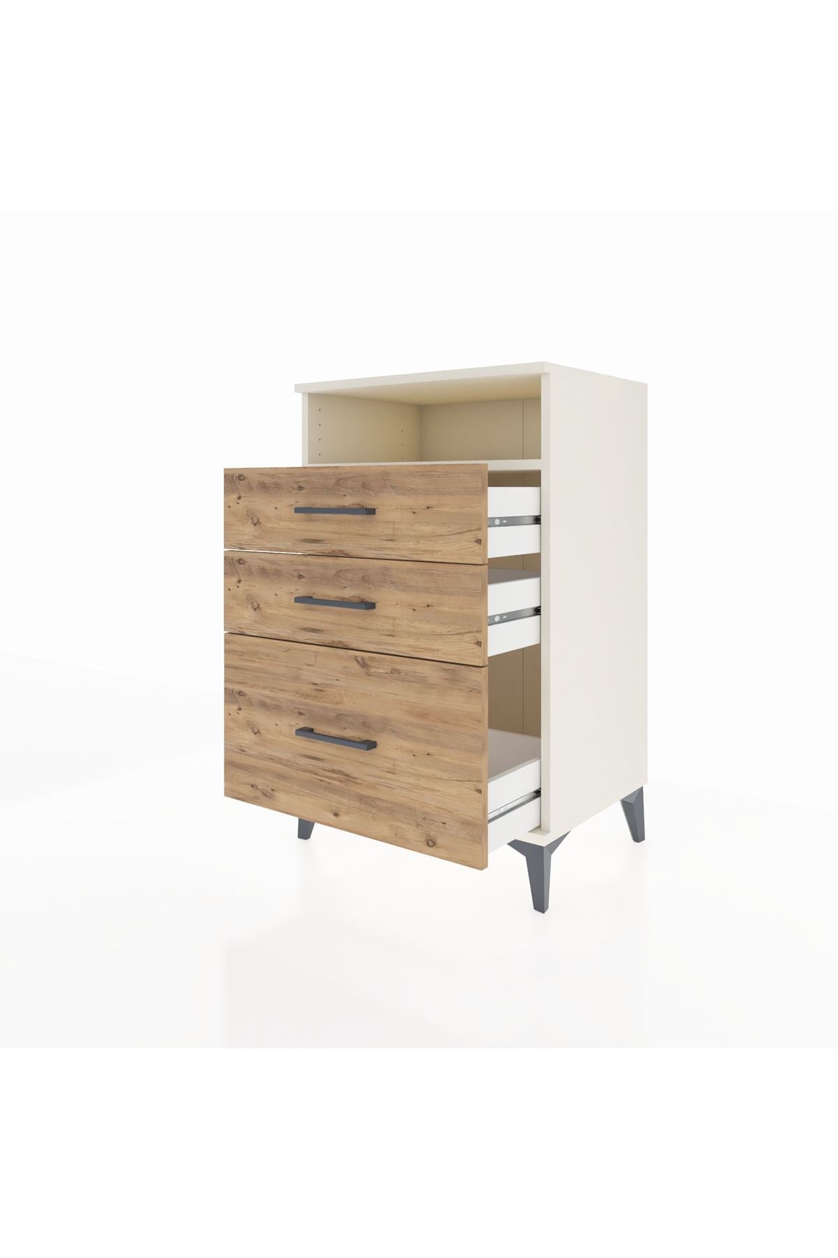 Hyperion Komodin Tek Raflı 3 Çekmeceli 60x44x96 Aytaşı-Çam