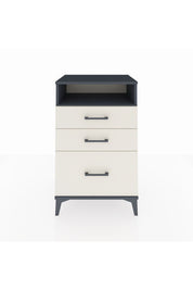 Hyperion Komodin Tek Raflı 3 Çekmeceli 60x44x96 Antrasit-Aytaşı