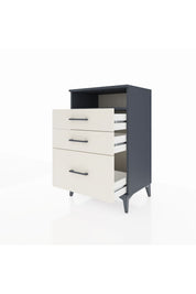 Hyperion Komodin Tek Raflı 3 Çekmeceli 60x44x96 Antrasit-Aytaşı