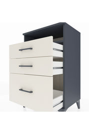 Hyperion Komodin Tek Raflı 3 Çekmeceli 60x44x96 Antrasit-Aytaşı