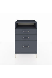 Hyperion Komodin Tek Raflı 3 Çekmeceli 60x44x96 Antrasit-Antrasit