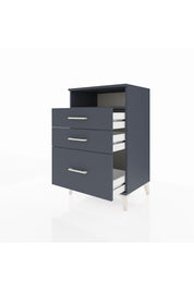 Hyperion Komodin Tek Raflı 3 Çekmeceli 60x44x96 Antrasit-Antrasit