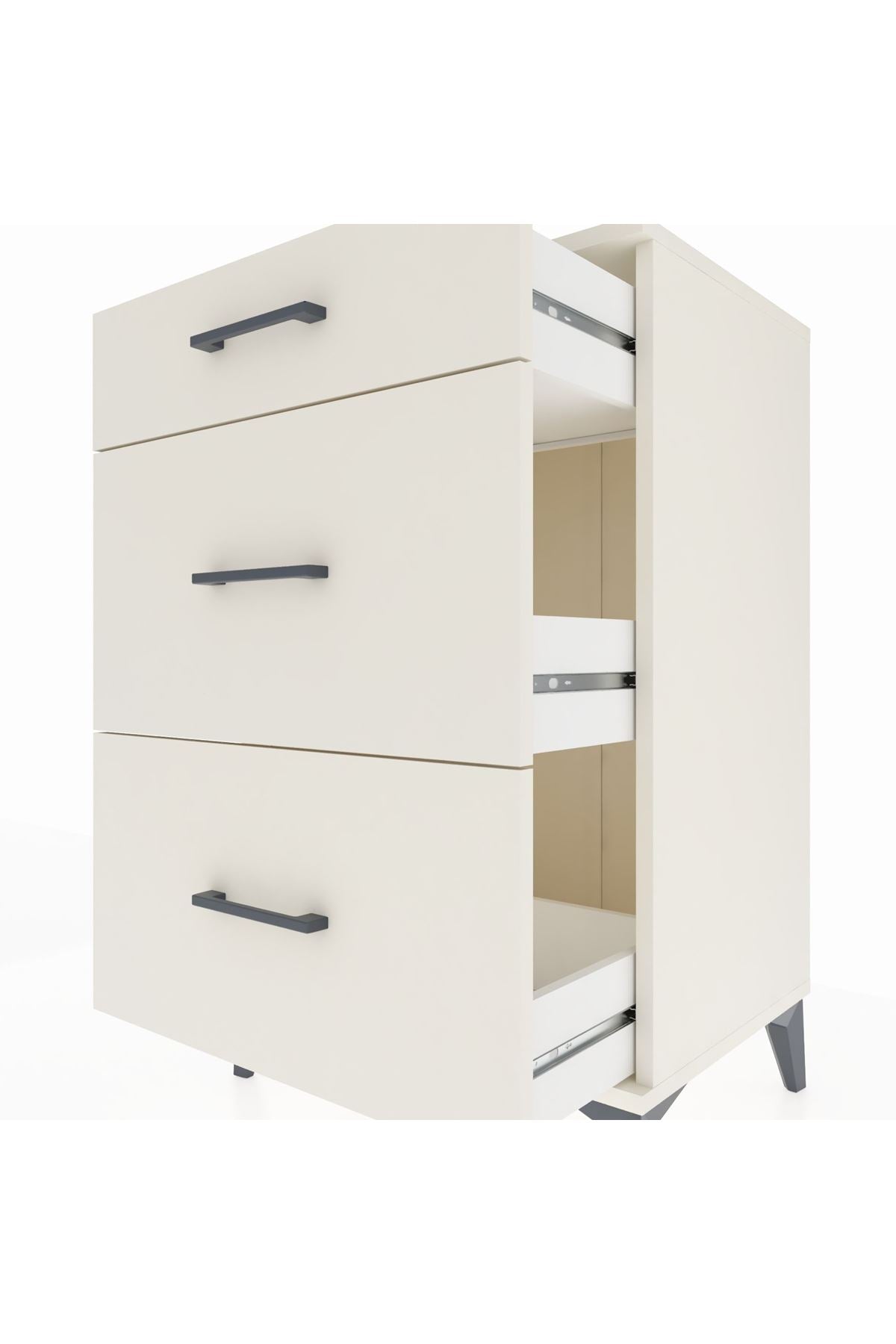 Hyperion Komodin 3 Çekmeceli 60x44x96 Aytaşı-Aytaşı