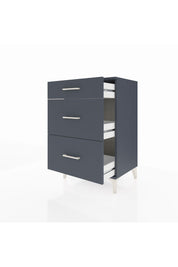 Hyperion Komodin 3 Çekmeceli 60x44x96 Antrasit-Antrasit