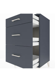 Hyperion Komodin 3 Çekmeceli 60x44x96 Antrasit-Antrasit