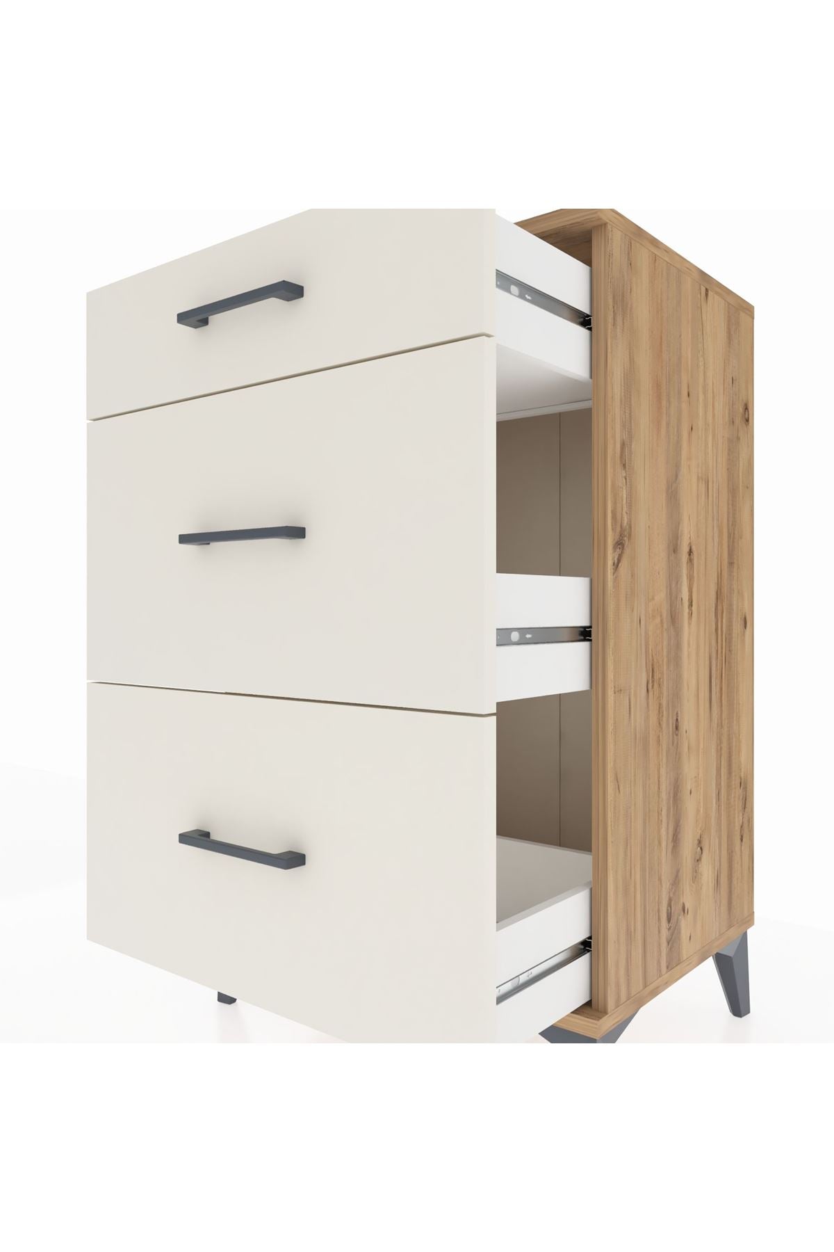 Hyperion Komodin 3 Çekmeceli 60x44x96 Çam-Aytaşı
