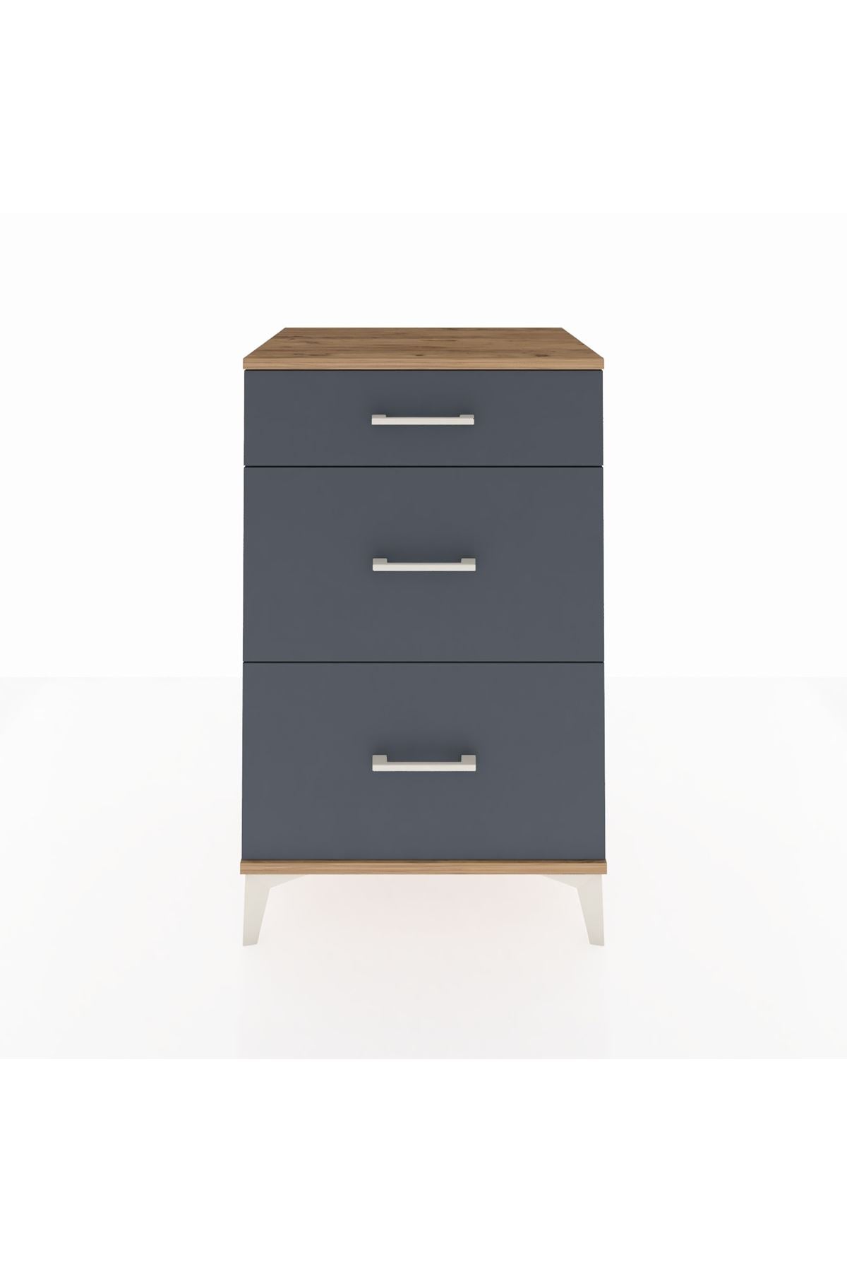 Hyperion Komodin 3 Çekmeceli 60x44x96 Çam-Antrasit