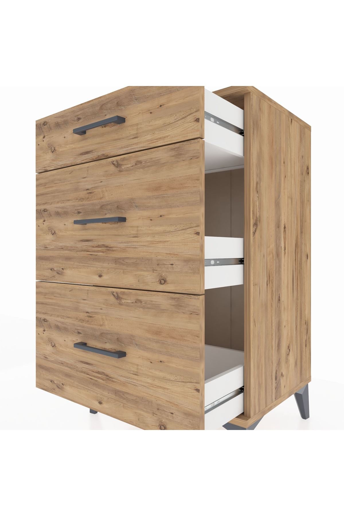 Hyperion Komodin 3 Çekmeceli 60x44x96 Çam-Çam