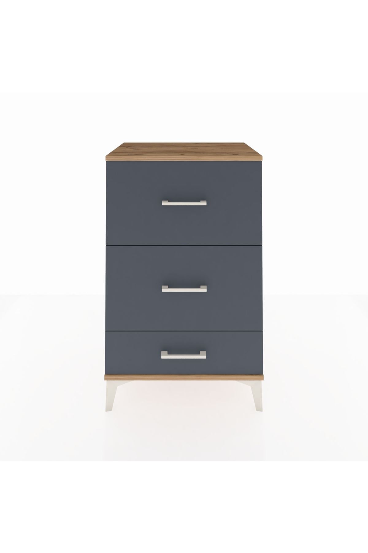 Hyperion Komodin 3 Çekmeceli 60x44x96 Çam-Antrasit