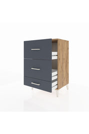 Hyperion Komodin 3 Çekmeceli 60x44x96 Çam-Antrasit