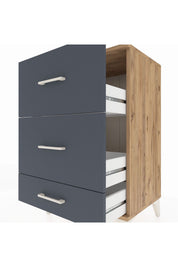 Hyperion Komodin 3 Çekmeceli 60x44x96 Çam-Antrasit