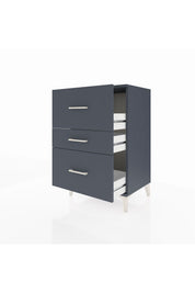 Hyperion Komodin 3 Çekmeceli 60x44x96 Antrasit-Antrasit