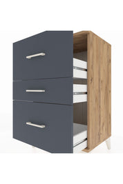Hyperion Komodin 3 Çekmeceli 60x44x96 Çam-Antrasit