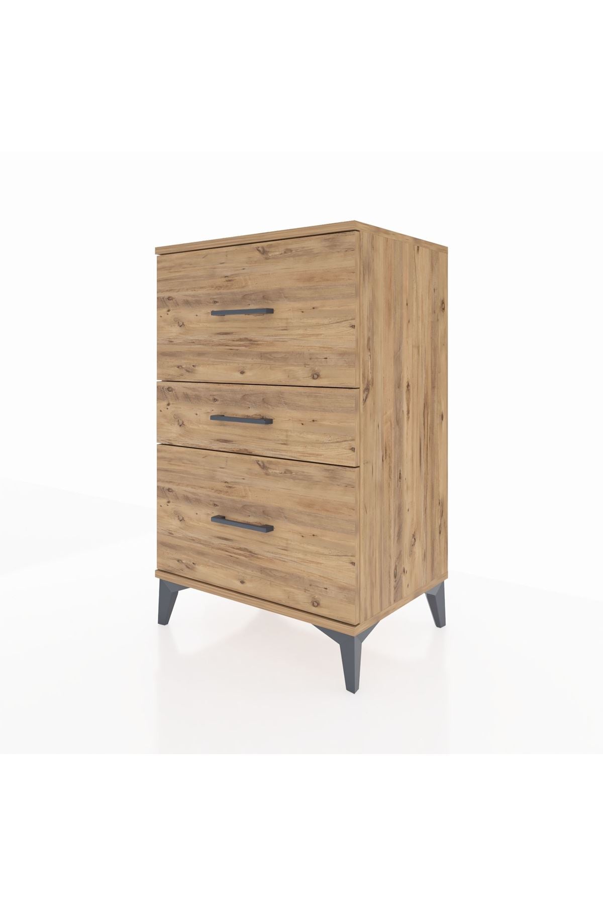 Hyperion Komodin 3 Çekmeceli 60x44x96 Çam-Çam