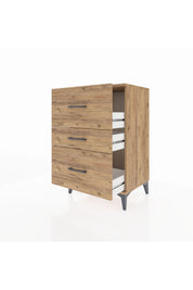 Hyperion Komodin 3 Çekmeceli 60x44x96 Çam-Çam