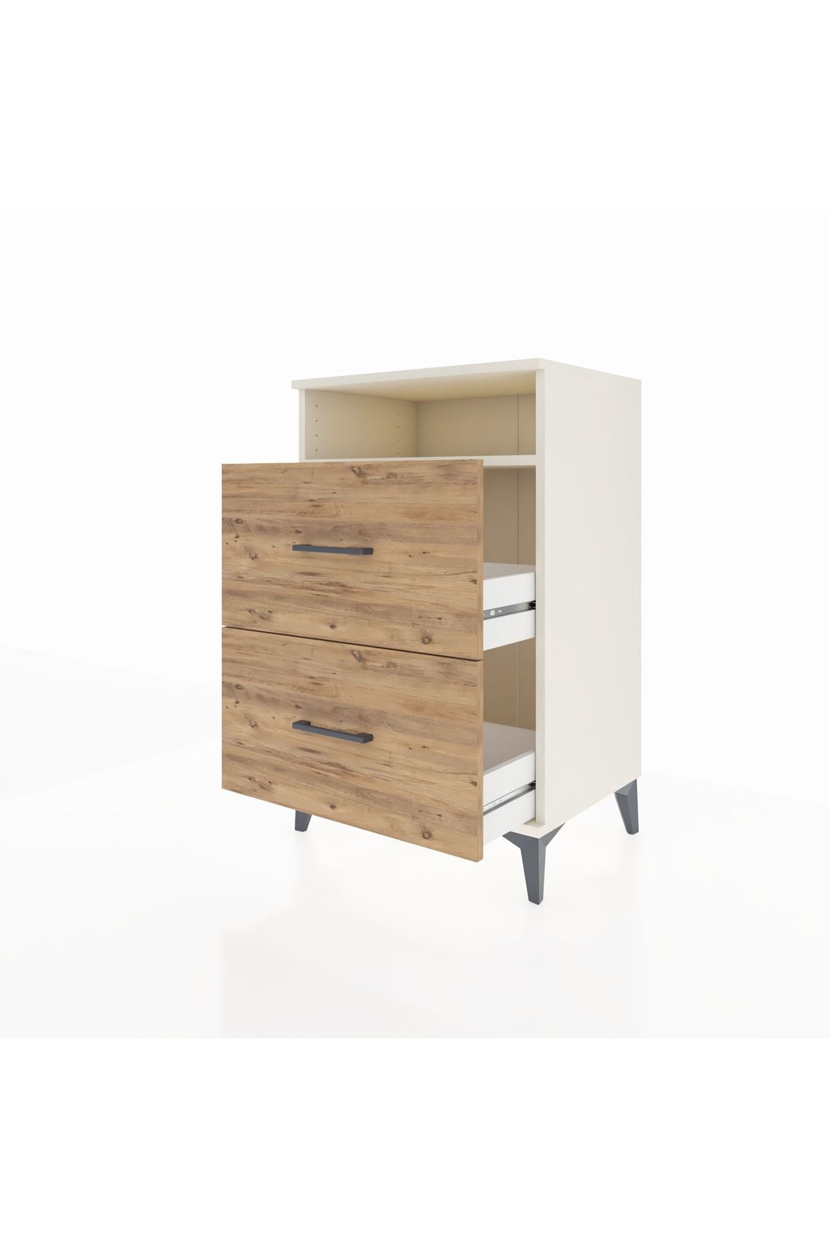 Hyperion Komodin Tek Raflı 2 Çekmeceli 60x44x96 Aytaşı-Çam