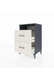 Hyperion Komodin Tek Raflı 2 Çekmeceli 60x44x96 Antrasit-Aytaşı