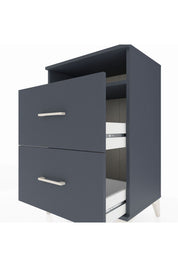 Hyperion Komodin Tek Raflı 2 Çekmeceli 60x44x96 Antrasit-Antrasit