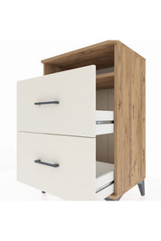 Hyperion Komodin Tek Raflı 2 Çekmeceli 60x44x96 Çam-Aytaşı