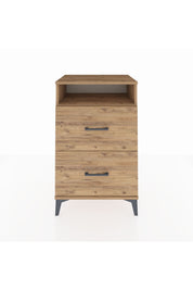 Hyperion Komodin Tek Raflı 2 Çekmeceli 60x44x96 Çam-Çam