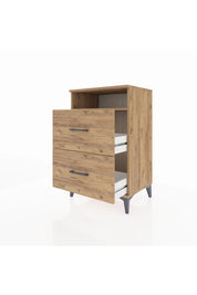 Hyperion Komodin Tek Raflı 2 Çekmeceli 60x44x96 Çam-Çam