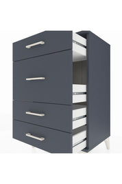 Hyperion Komodin 4 Çekmeceli 60x44x96 Antrasit-Antrasit