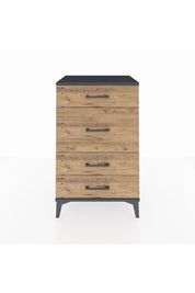 Hyperion Komodin 4 Çekmeceli 60x44x96 Antrasit-Çam